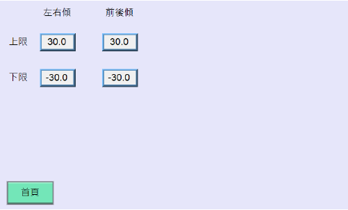 人機畫面設定傾角幾度時會發出警報